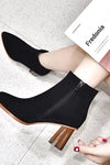 Belinda | Women’s Ankle Boots with Pointed Toe and Block Heel