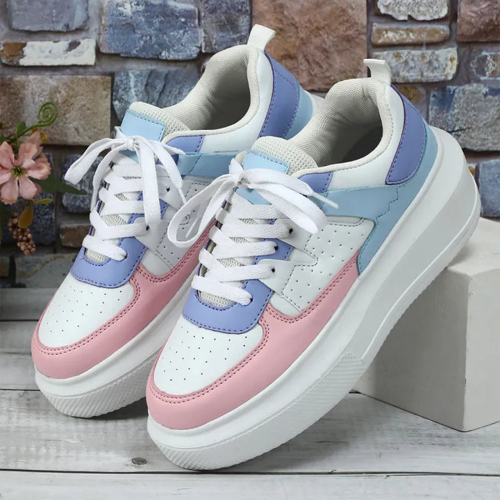 Meredith | Women’s Platform Sneakers with Laces and Perforations