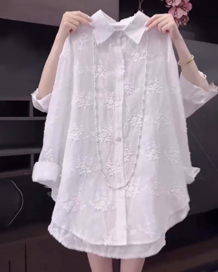 Merritt | Floral Shirt with Dropped Shoulders
