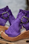 Dawn | Wedge Sandals with Buckle in Boho Style