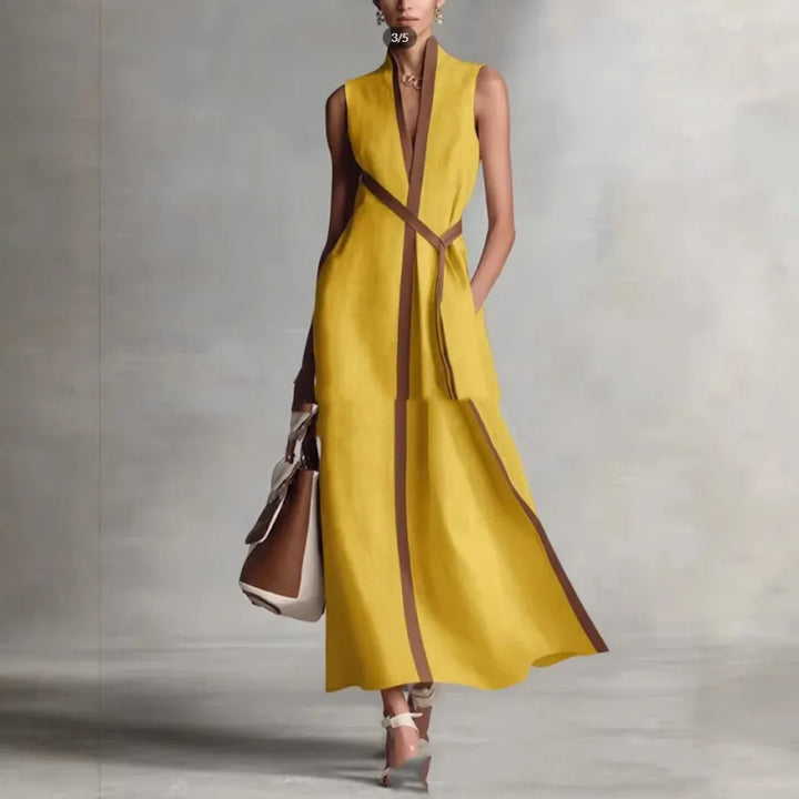Emmeline | Women’s Maxi Dress with Belt and Pockets