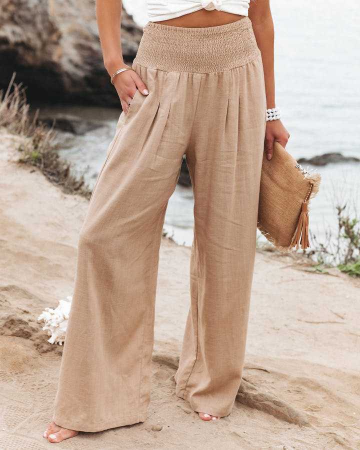Kaia | Beach Trousers with Wide Legs and Lightweight Fabric