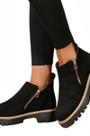 Leryn | Women's Platform Ankle Boots with Side Zipper