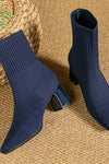 Kindra | Women's Knit Ankle Boot with Block Heel
