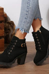 Raphaela | Women's Lace-Up Block Heel Ankle Boots