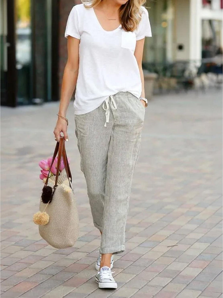 Phoenix | Drawstring Straight-Leg Trousers with Adjustable Waist and Versatile Fit