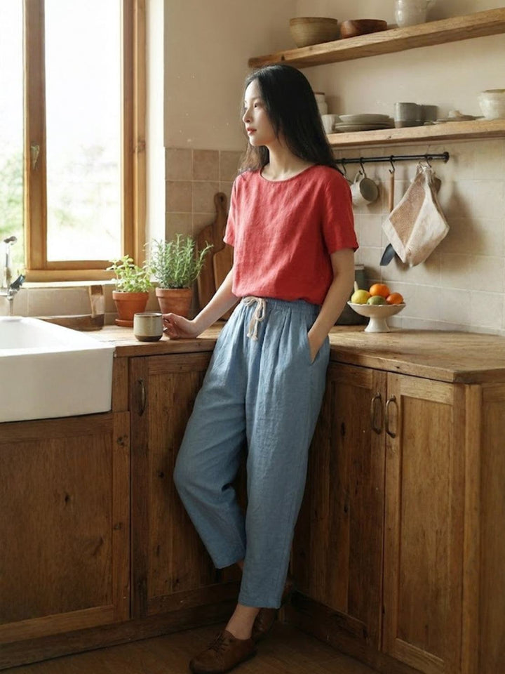Phoenix | Drawstring Straight-Leg Trousers with Adjustable Waist and Versatile Fit