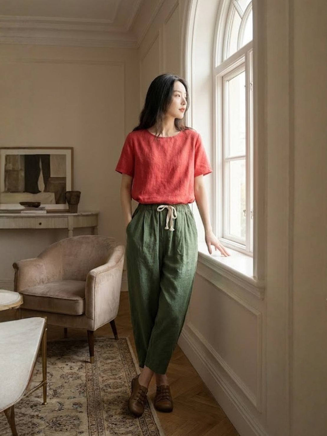 Phoenix | Drawstring Straight-Leg Trousers with Adjustable Waist and Versatile Fit