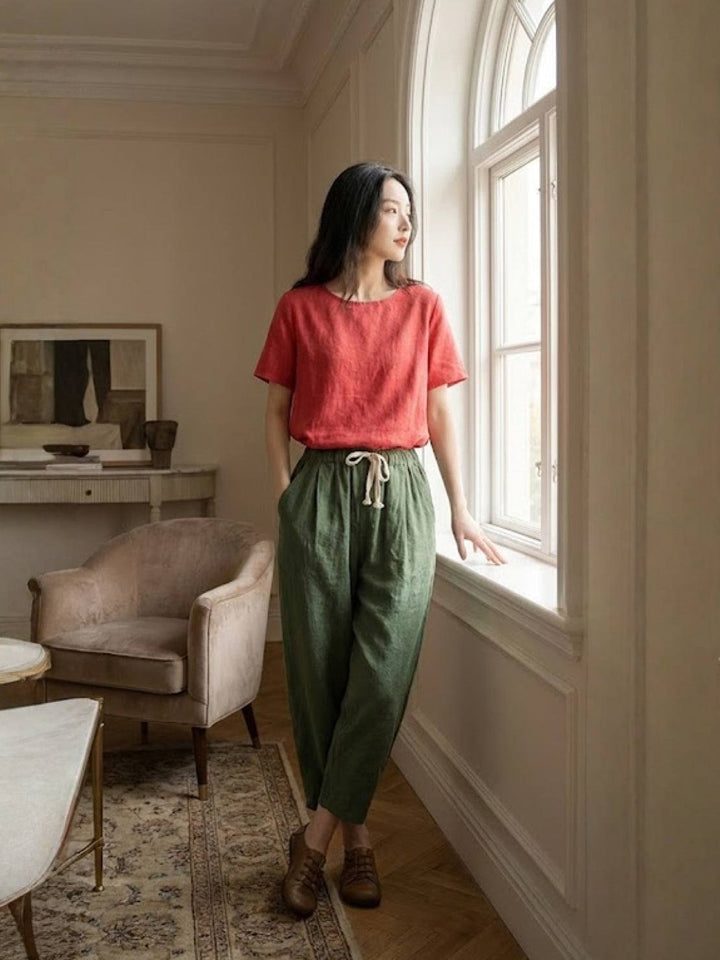 Phoenix | Drawstring Straight-Leg Trousers with Adjustable Waist and Versatile Fit