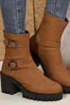 Gethin | Women's Block Heel Ankle Boot with Buckle Straps