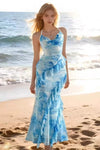 Marielle | Women’s Maxi Dress with Ruffles and Print