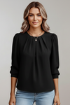 Camilla | Women's Puff Sleeve Round Neck Blouse