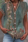Vivienne | Floral Print V-Neck Blouse