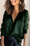 Clementine | Women's V Neck Long Sleeve Blouse
