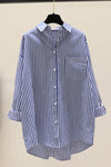 Daphne | Women's Striped Oversized Long Sleeve Shirt