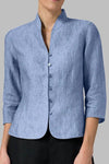 Daria | Women's Mandarin Collar 3/4 Sleeve Blouse