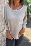 Darianne | Women's Round Neck 3/4 Sleeve Loose Fit Top