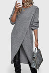 Darina | Women's Knit Sweater Dress with Wrap Hem