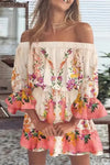 Freya | Women’s Mini Dress with Off-Shoulder Neckline and Floral Print