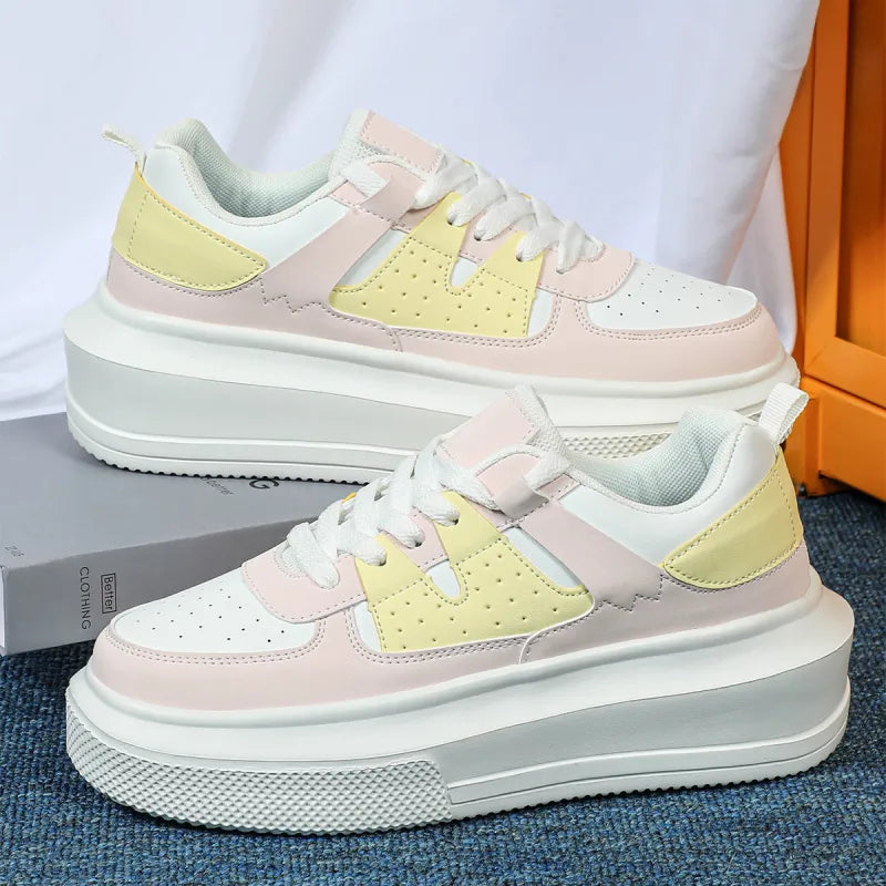 Meredith | Women’s Platform Sneakers with Laces and Perforations