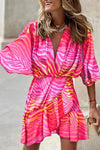 Marisol | Women’s Mini Dress with V-Neck and Ruffles