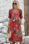 Tanya™ | Colorful Midi Dress