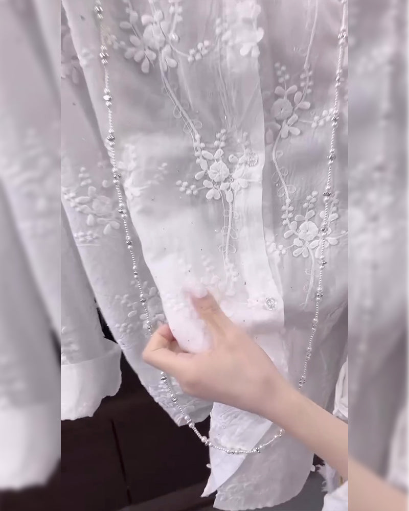 Merritt | Floral Shirt with Dropped Shoulders