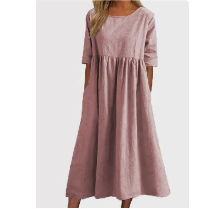 Jordan | Women’s Maxi Dress with Pockets and Half-Sleeves