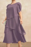 Novalie | Women's Dress with Layers and Short Sleeves