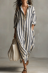 Brielle | Bohemian Maxi Dress with Casual Striped Design