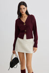 Elegant Metal Button Short Cardigan