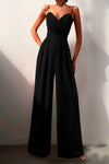Elodie | Women's Sweetheart Neck Wide Leg Jumpsuit