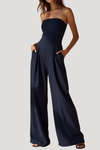 Elowyn | Women's Strapless Wide Leg Jumpsuit