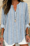 Tessa | Women's Blouse with Split Neck and Cuffs