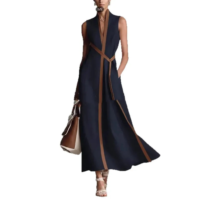 Emmeline | Women’s Maxi Dress with Belt and Pockets