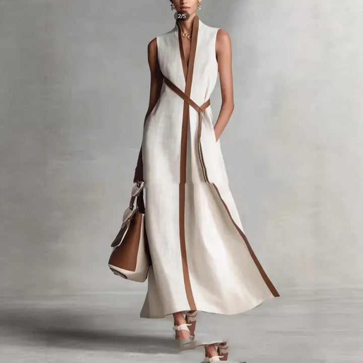 Emmeline | Women’s Maxi Dress with Belt and Pockets