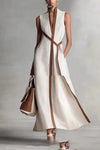 Emmeline | Women’s Maxi Dress with Belt and Pockets