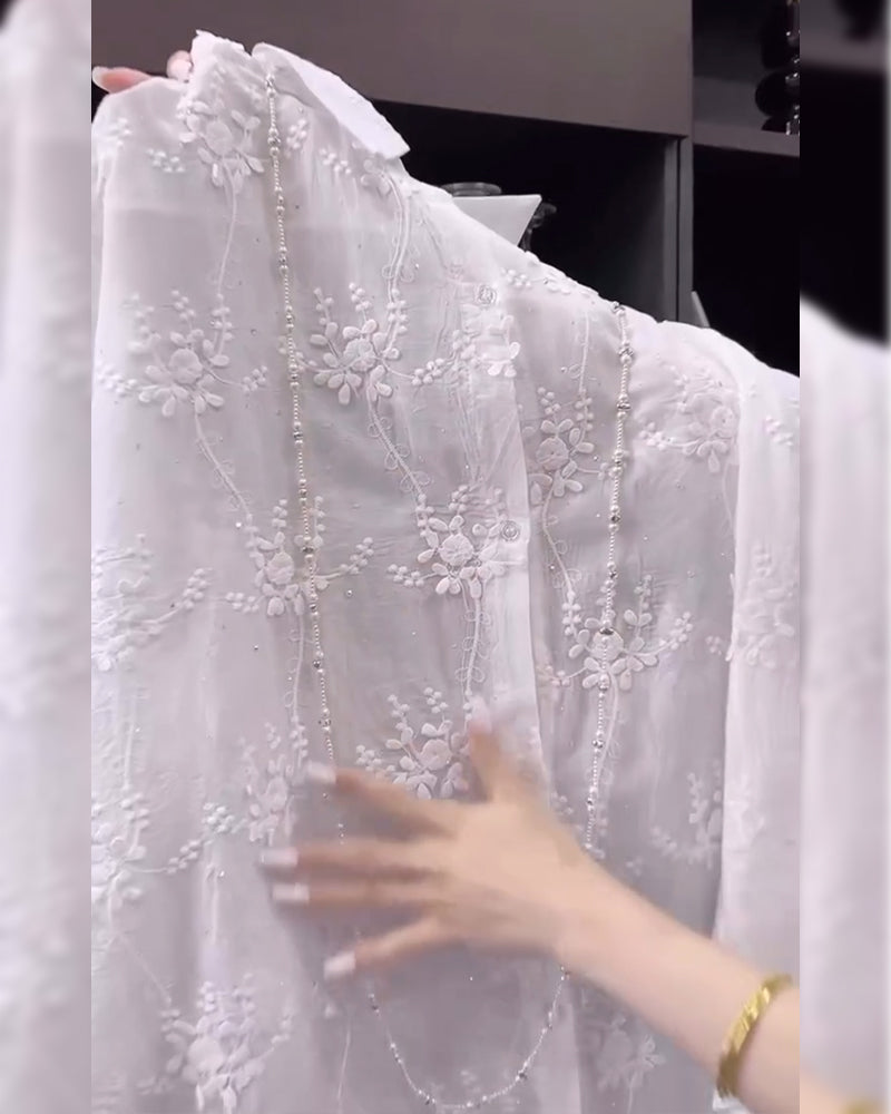 Merritt | Floral Shirt with Dropped Shoulders
