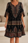 Jasmine | Women's Dress with Paisley and Tiered Skirt