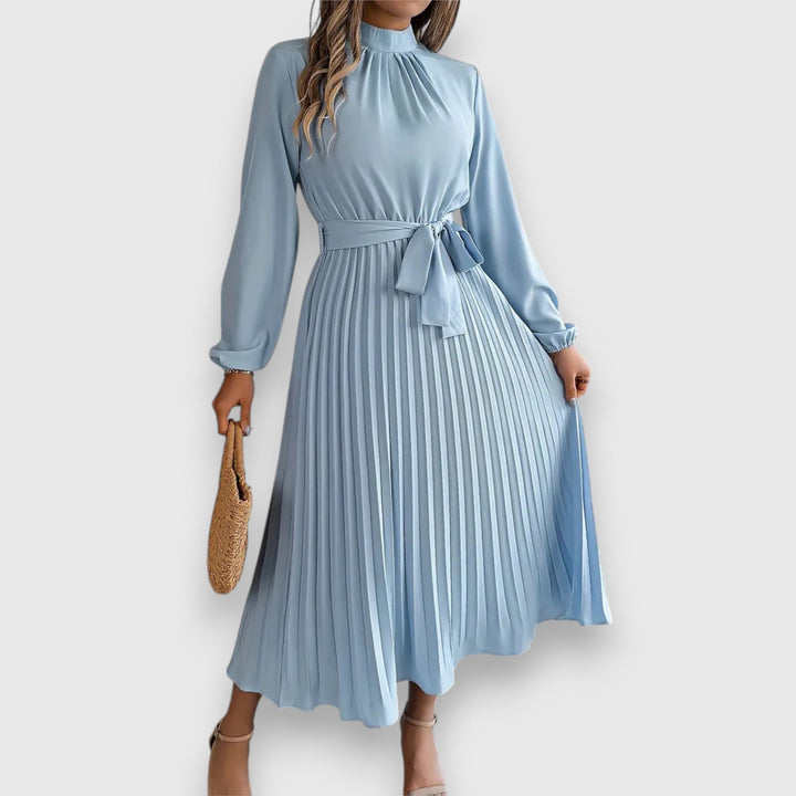 Rebecca | Elegant Pleated Midi Dress