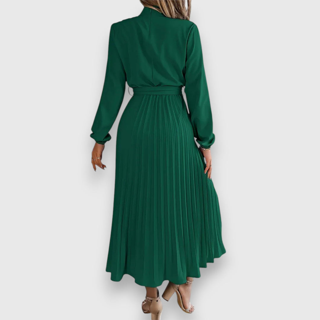 Rebecca | Elegant Pleated Midi Dress