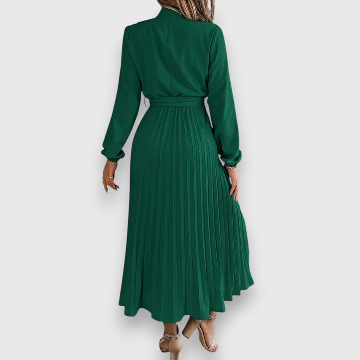 Rebecca | Elegant Pleated Midi Dress