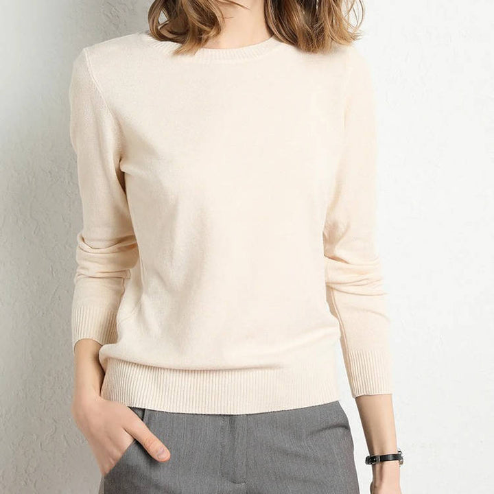 Cashmere Sweater with Classic Neckline