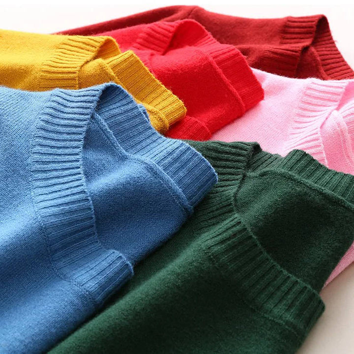 Cashmere Sweater with Classic Neckline