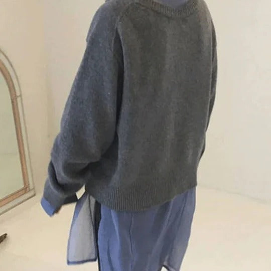 Cashmere Wrap Jacket with Asymmetrical Button Design