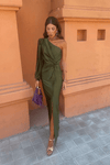 Dahlia | Women's Evening Dress with A-Line Silhouette and Short Sleeves