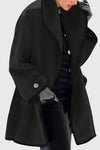 Haven | Women's Coat with Open Front and Piping