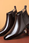 Edwina | Women's Chelsea Ankle Boot in Dark Brown