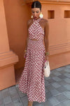 Dominique | Women's Summer Wedding Guest Dress with Flowing Design and Floral Print