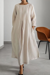 Nadira | Women's Round Neck 3/4 Sleeve Maxi Dress